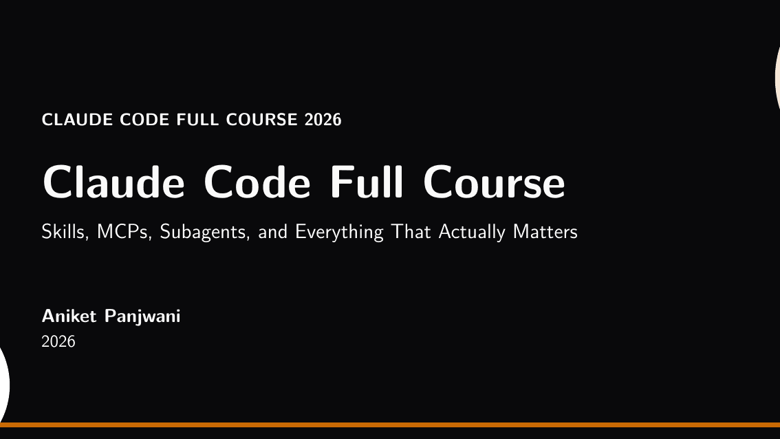 Opening slide from the Claude Code Full Course