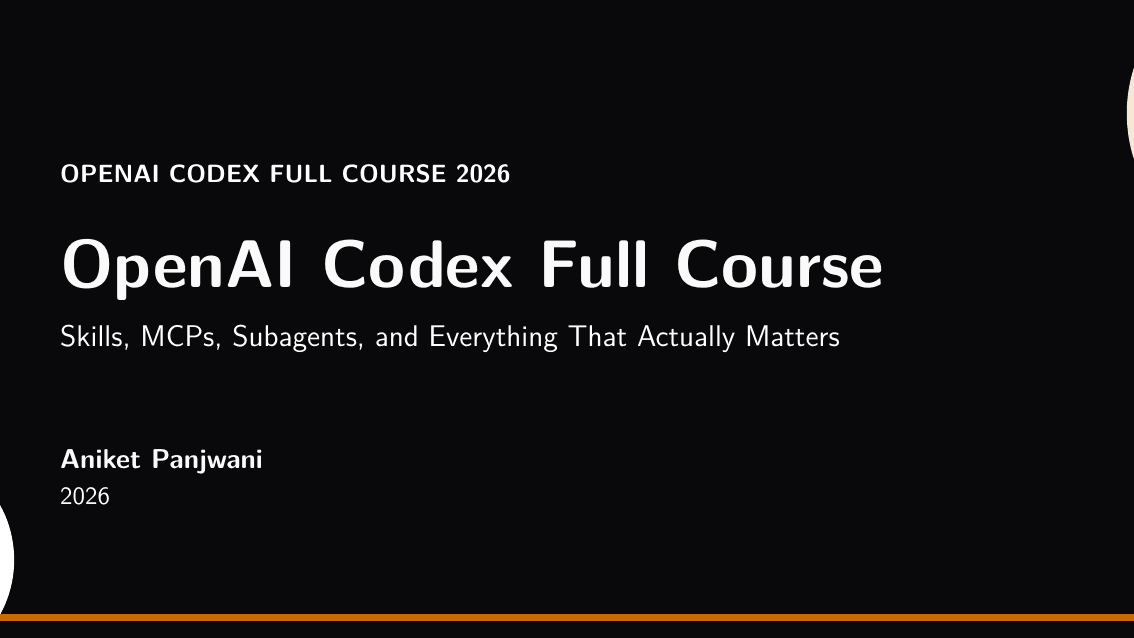 Opening slide from the OpenAI Codex Full Course