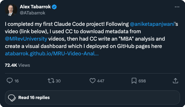 Testimonial from Alex Tabarrok
